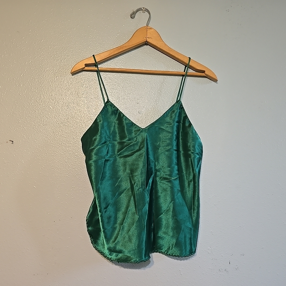 J.O. Intimates Vintage Kelly Green Camisole Size Small